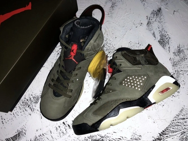 Kick Theory Scott Air CN1084-200 6 Olive Travis Jordan Medium x 0819